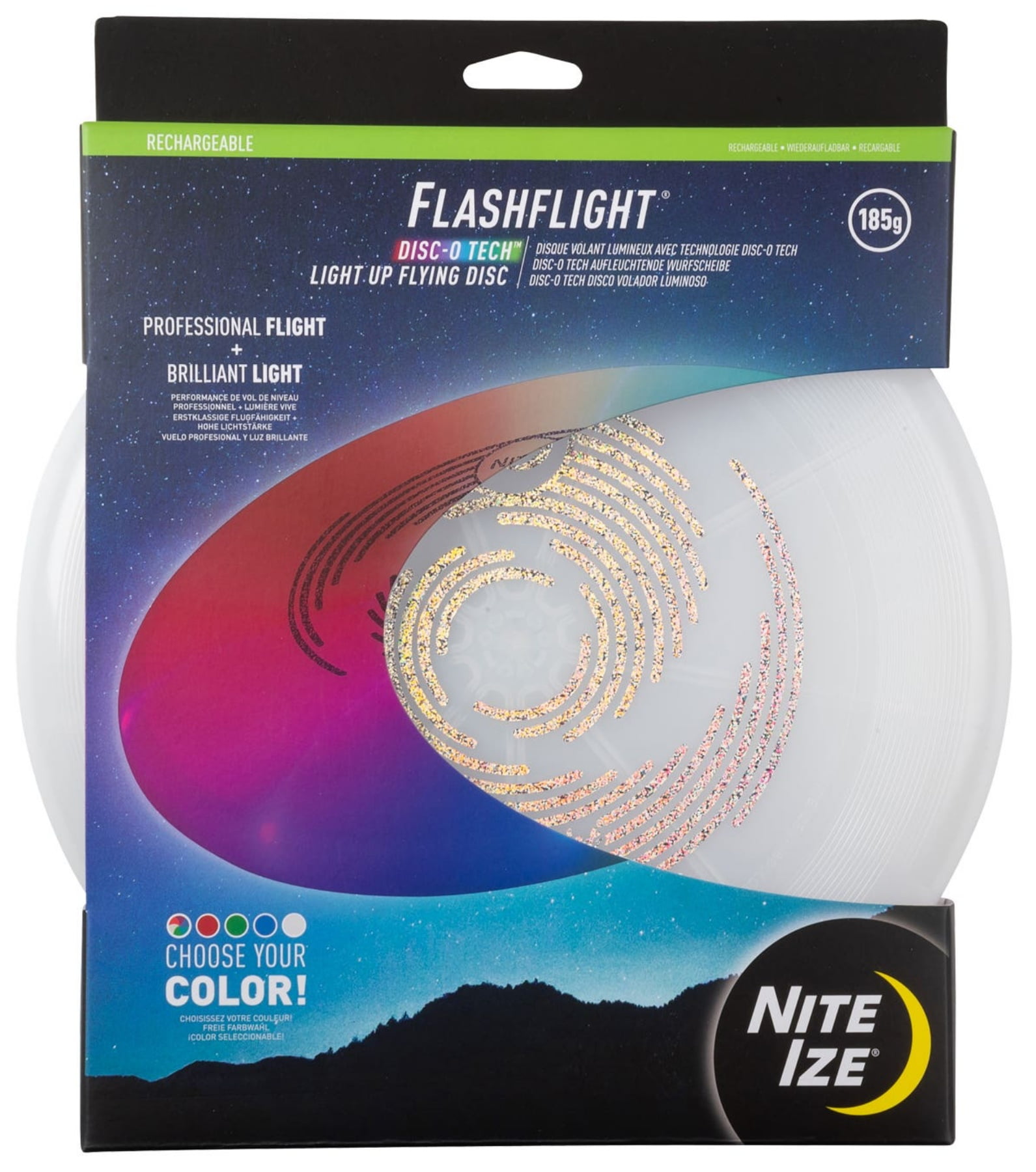 Rechargeable LED Light-Up Flying Disc with Color-Changing Tech