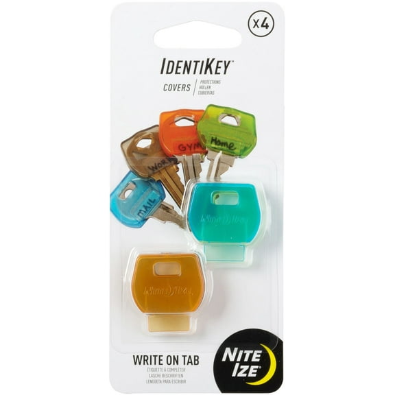 Nite-Ize KID-A1-4R7 Rubber/Stainless Steel Cover 4 Pk Assorted Colors Key Cover