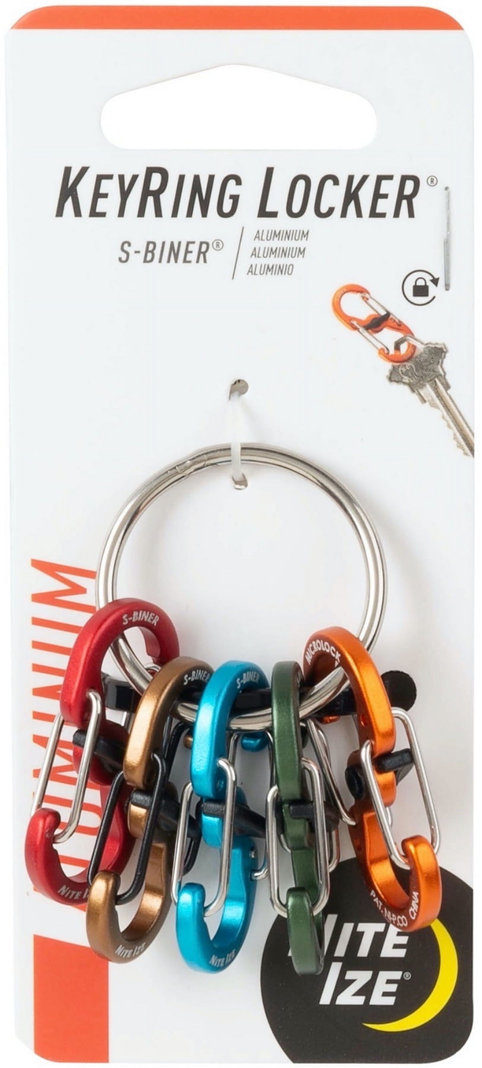 Nite Ize KeyRing Locker Aluminum Assorted Key Ring Nite Ize KeyRing Locker Aluminum Assorted Key Ring