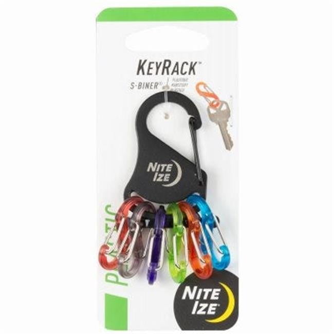 Nite Ize KeyRack Stainless Steel Black Carabiner Key Chain with Clip ...