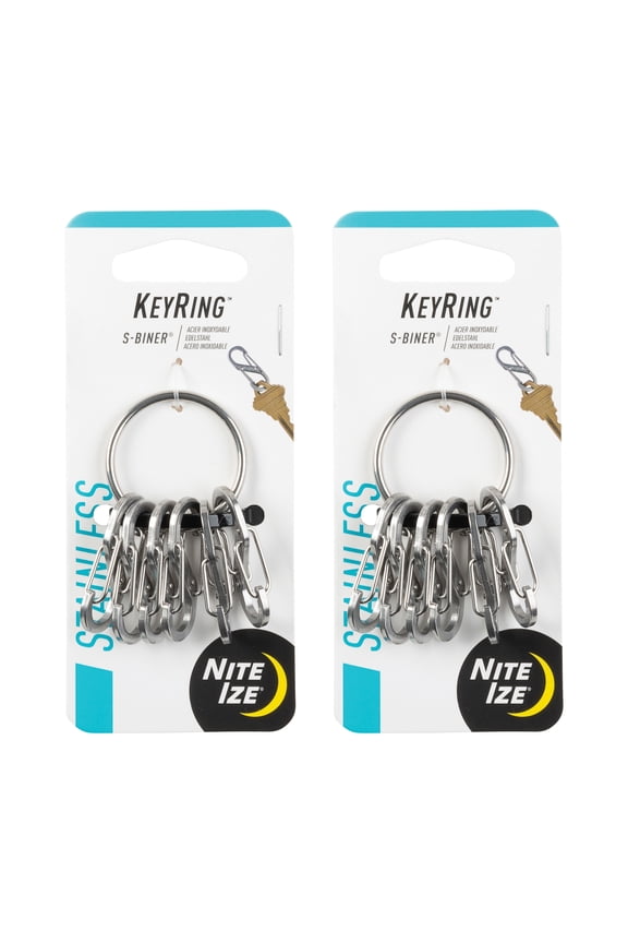 KeyRing Steel S-Biner - 2 Count (2 Pack)