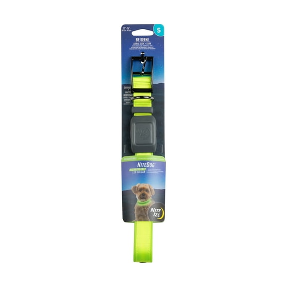 Nite Ize NiteDog Rechargeable Small Lime LED Collar Water-Resistant