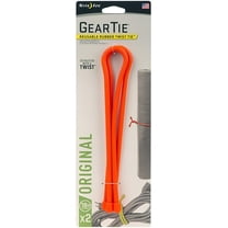 Nite Ize Original Gear Tie, Reusable Rubber Twist Tie, 18-Inch, Bright Orange, 2 Pack, Made in the USA