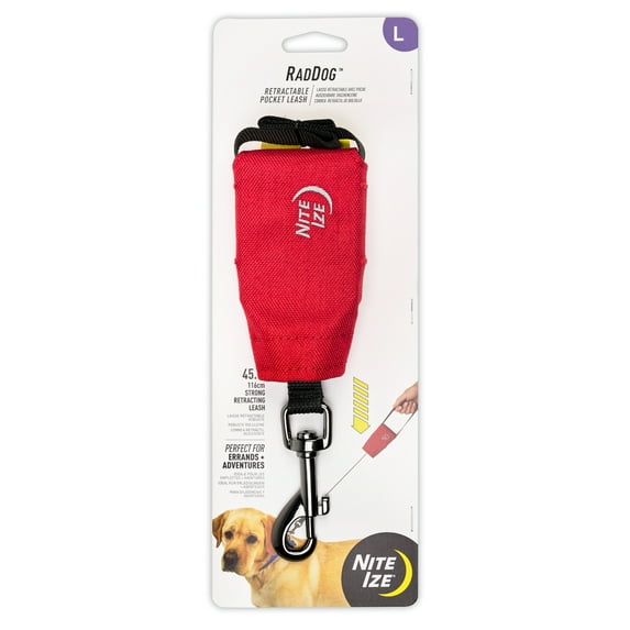 Nite Ize RadDog Retractable Pocket Leash - Red - Large