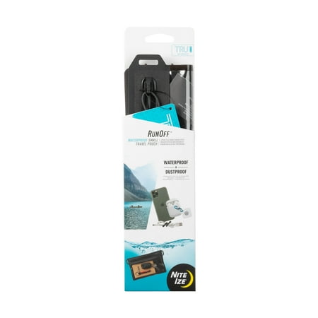 Nite Ize Runoff Travel Pouch with TRU Zip, Touchscreen Friendly, 100% Waterproof Zipper, Perfect for Phone, Traveling, Outdoors, Charcoal, Small (ROFS-09-R3)