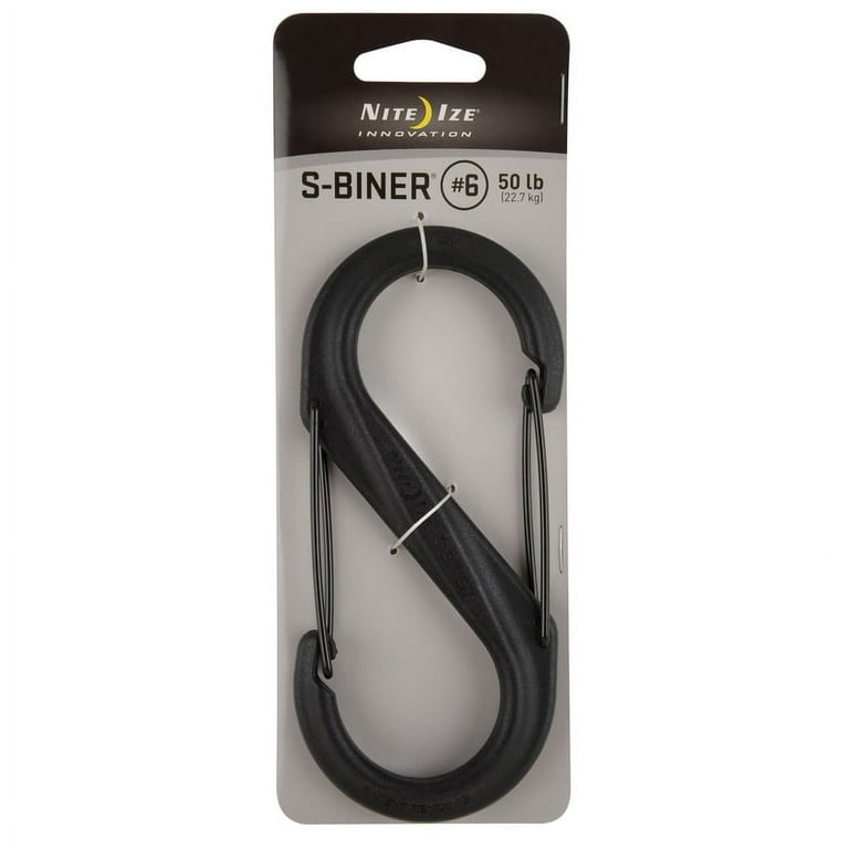 S Carabiner,Black Double Sided S biner Keychain 6 Pieces Stainless Zipper  Clips Anti Theft for Keys Backpacks (S-Small) - Yahoo Shopping
