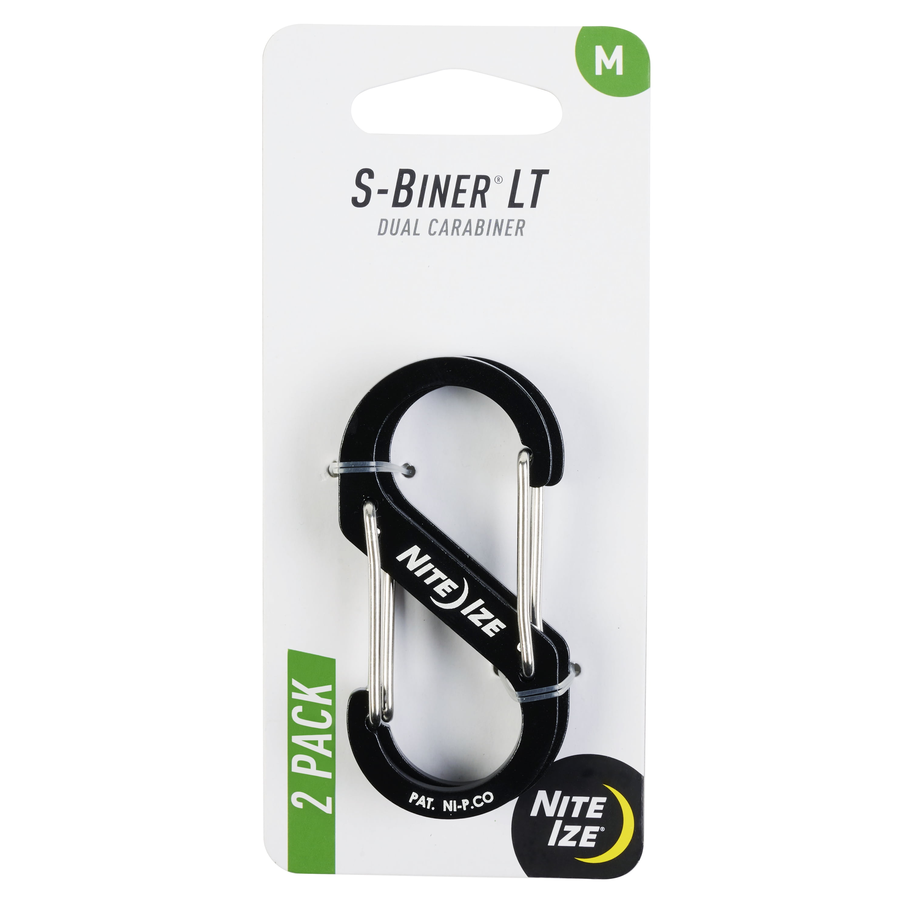 Nite Ize S-Biner LT Medium - Black - 2 Pack