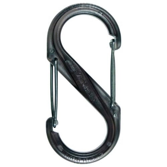Nite Ize S-Biner Plastic Size-4 Double-Gated Carabiner, Lightweight Yet Strong, Transparent Smoke