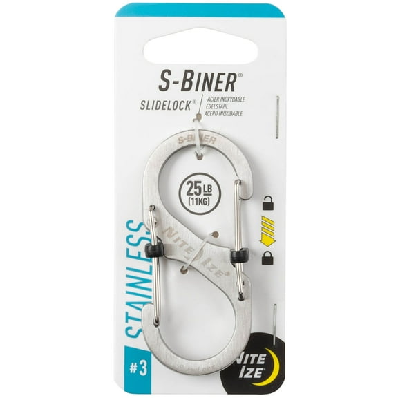 Nite Ize S-Biner SlideLock Stainless Steel Carabiner #3 - Stainless