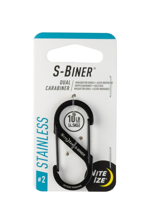 S-Biner Stainless Steel Dual Carabiner #2 - Black