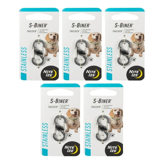 Nite Ize S-Biner TagLock Stainless Steel - Stainless - 5 Count (5 Pack)