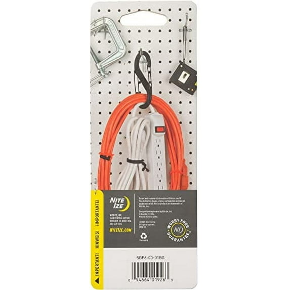 Nite Ize Sbp6-03-01bg #6 Assorted Colors Plastic S-Biner Double Gated Carabiner