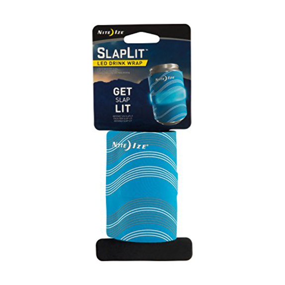 Nite Ize SlapLit LED Drink Wrap, Blue Insulated Reflective Glow or Flash Modes