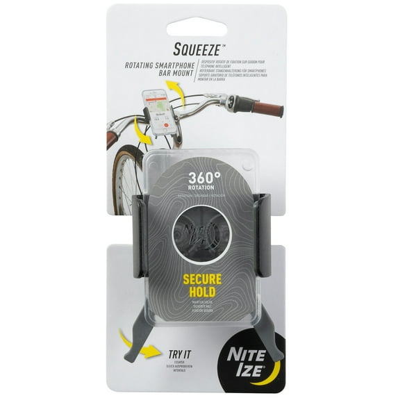 Nite Ize Squeeze Rotating Smartphone Bar Mount - Translucent