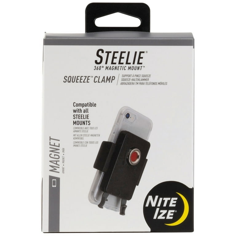 Nite Ize Steelie Squeeze Clamp, Magnetic Phone Holder For Dash