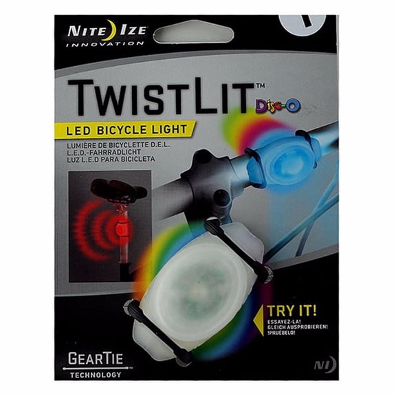 Nite Ize TwistLit LED Bike Light with 2 Mounting GearTies - Multi-Color LEDs