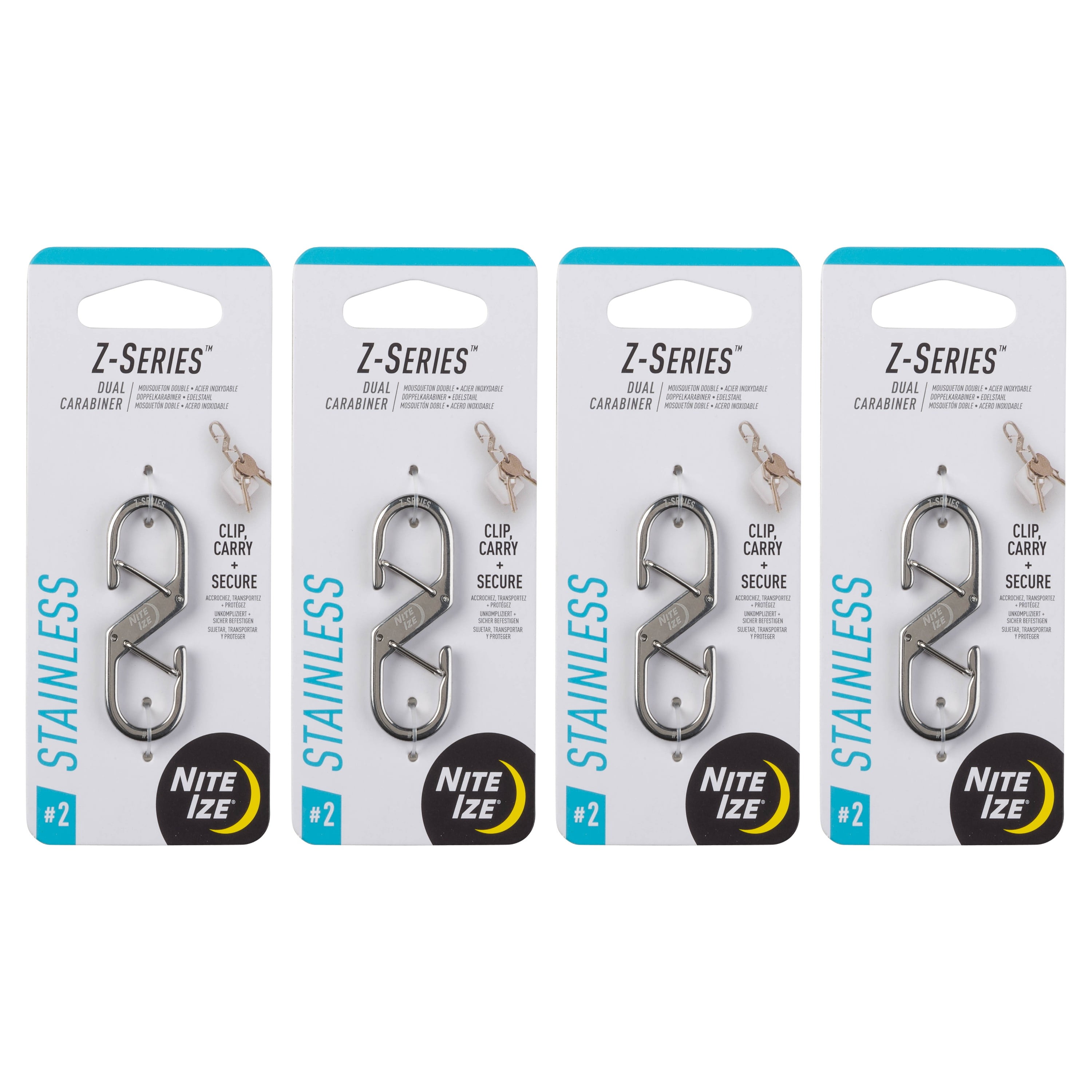 Nite Ize Z-Series Dual Carabiner - Heavy-Duty Carabiner Clips for Keys ...