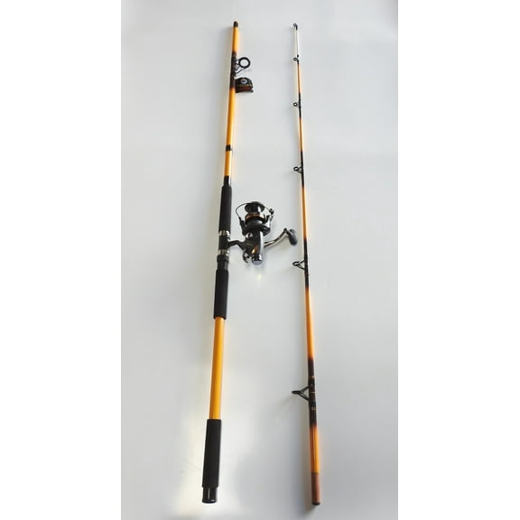 Nite Stick Spinning Combo 12' 2PC Rod Glow Tip Yellow/ 9 BB Bait Runner
