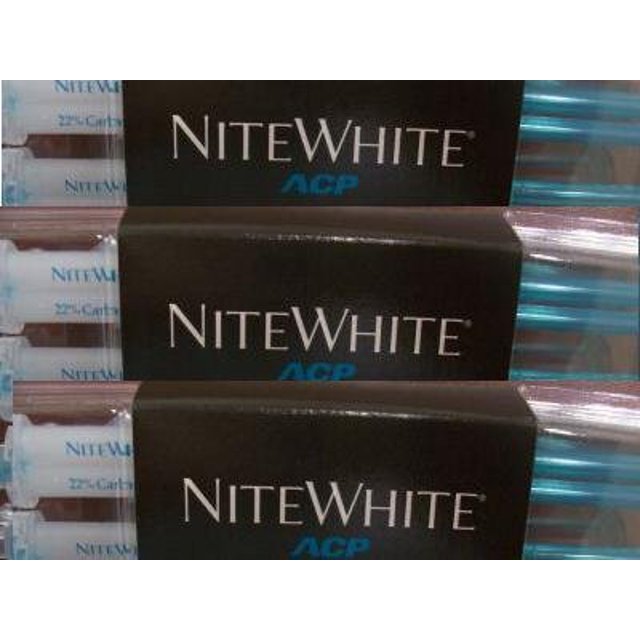 Nite White 22 Teeth Whitening Gels 6 Syringes PLUS 3 D.I.Y. Tooth