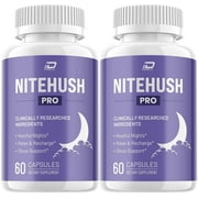 NiteHush Pro - Premium Nighttime Support Capsules, All-Natural Relaxation and Balanced Well-Being, 2 Pack, 120 Capsules