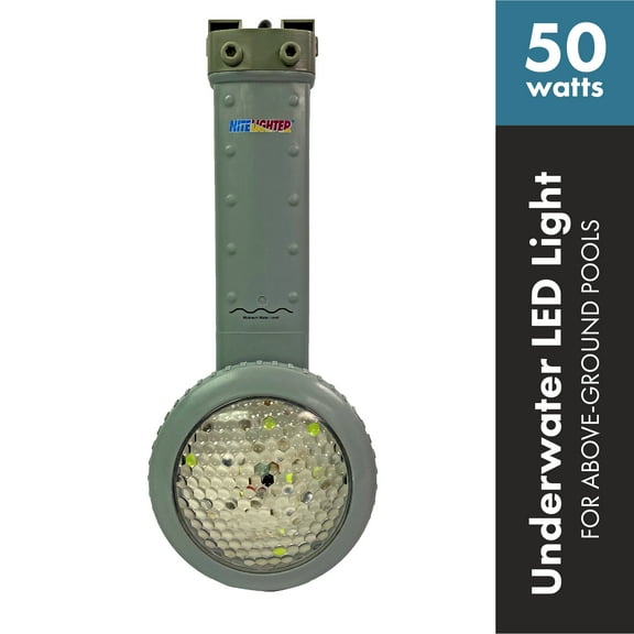 NiteLighter 50 Watt 750 Lumen LED Underwater Light for Above Ground Pools, Grey NL50