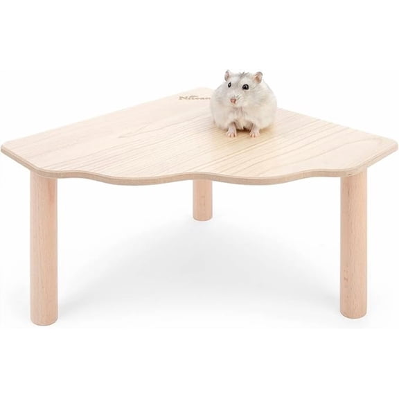 Niteangel Hamster Play Wooden Platform for Dwarf Syrian Hamsters Gerbils Mice Degus or Other Small Pets