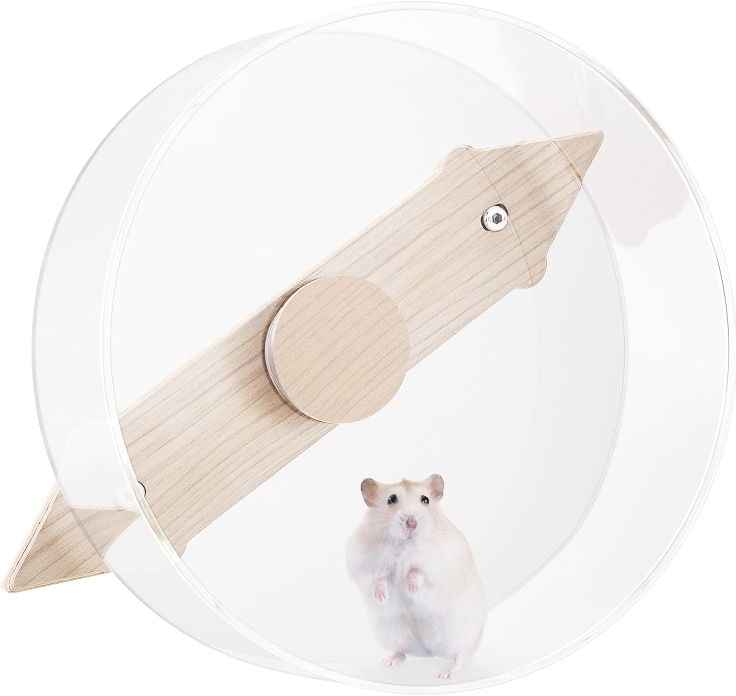 View of Niteangel Silent Hanging Hamster Wheel - Dual-Bearing Cage-Mounted ...