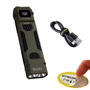 Nitecore EDC29 6500 Lumen USB-C Rechargeable Flat EDC Flashlight Olive Green + Nitecore Sticker