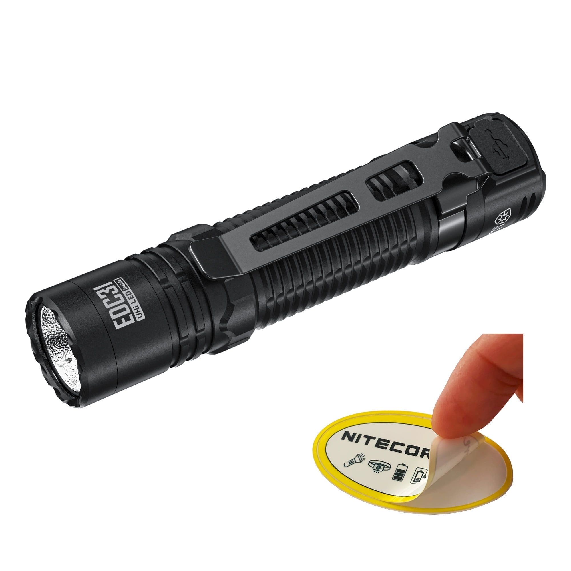 Nitecore EDC31 3500 Lumen USB-C Rechargeable EDC Flashlight + Nitecore ...