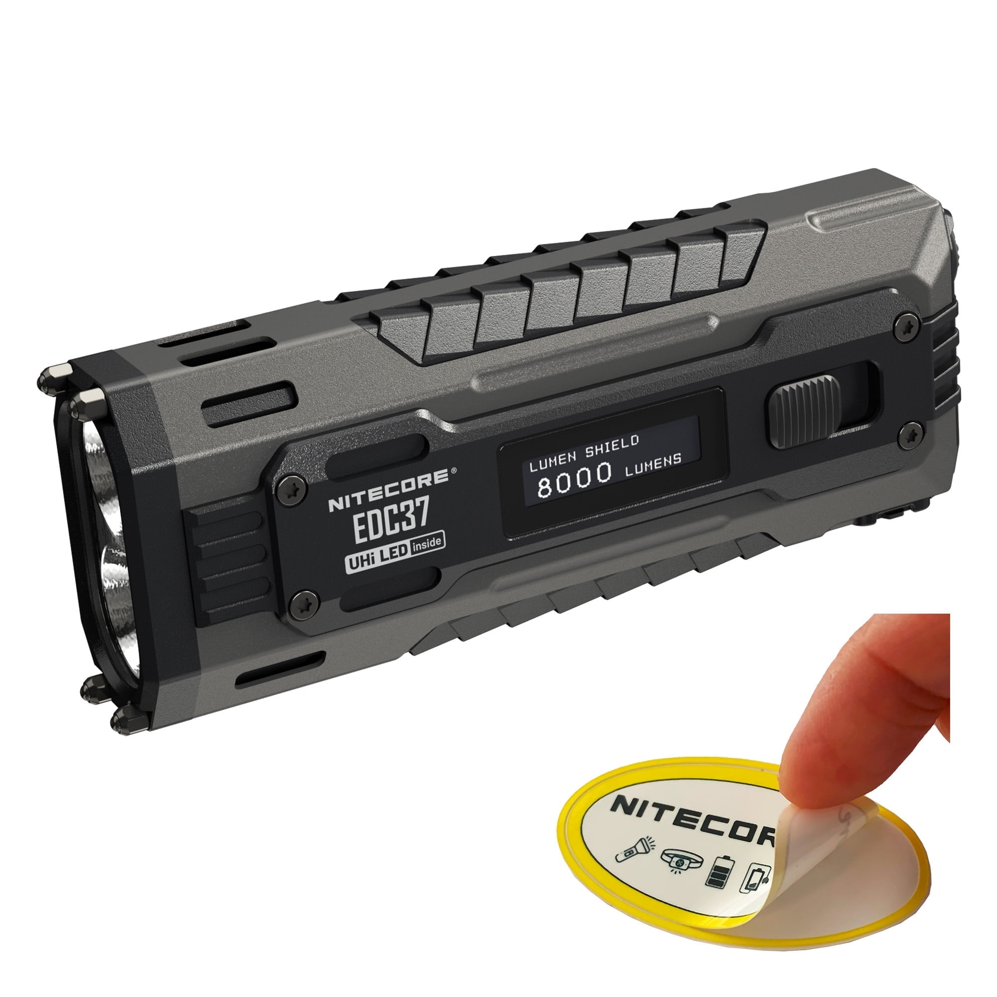 Nitecore EDC37 8000 Lumen USB-C Rechargeable Flat EDC Flashlight ...