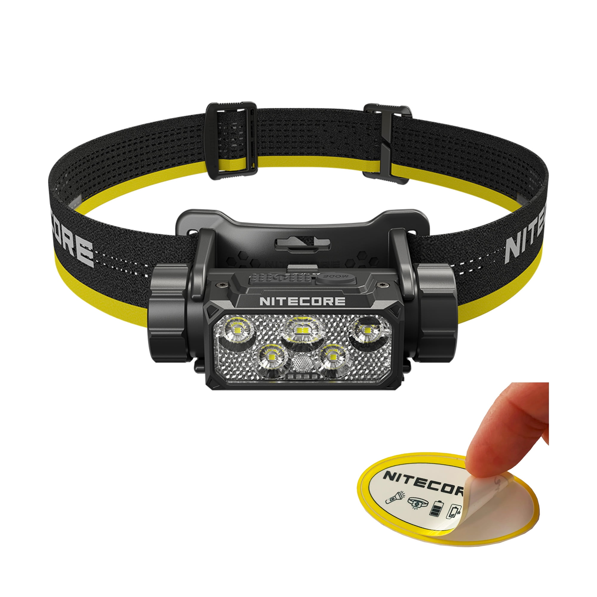 Nitecore HC70 UHE 1600 Lumen Rechargeable Headlamp with Extra Long Runtime + Nitecore Sticker