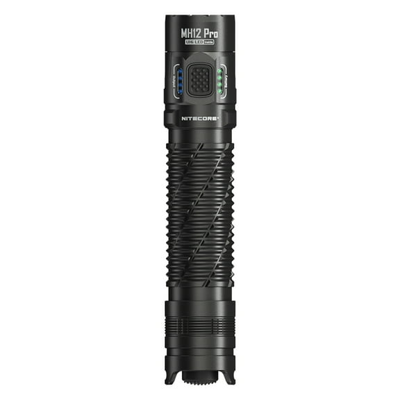 Nitecore MH12 Pro UHi40 LED Rechargeable Flashlight, Lithium Ion, 3300 Lumens, White, Black