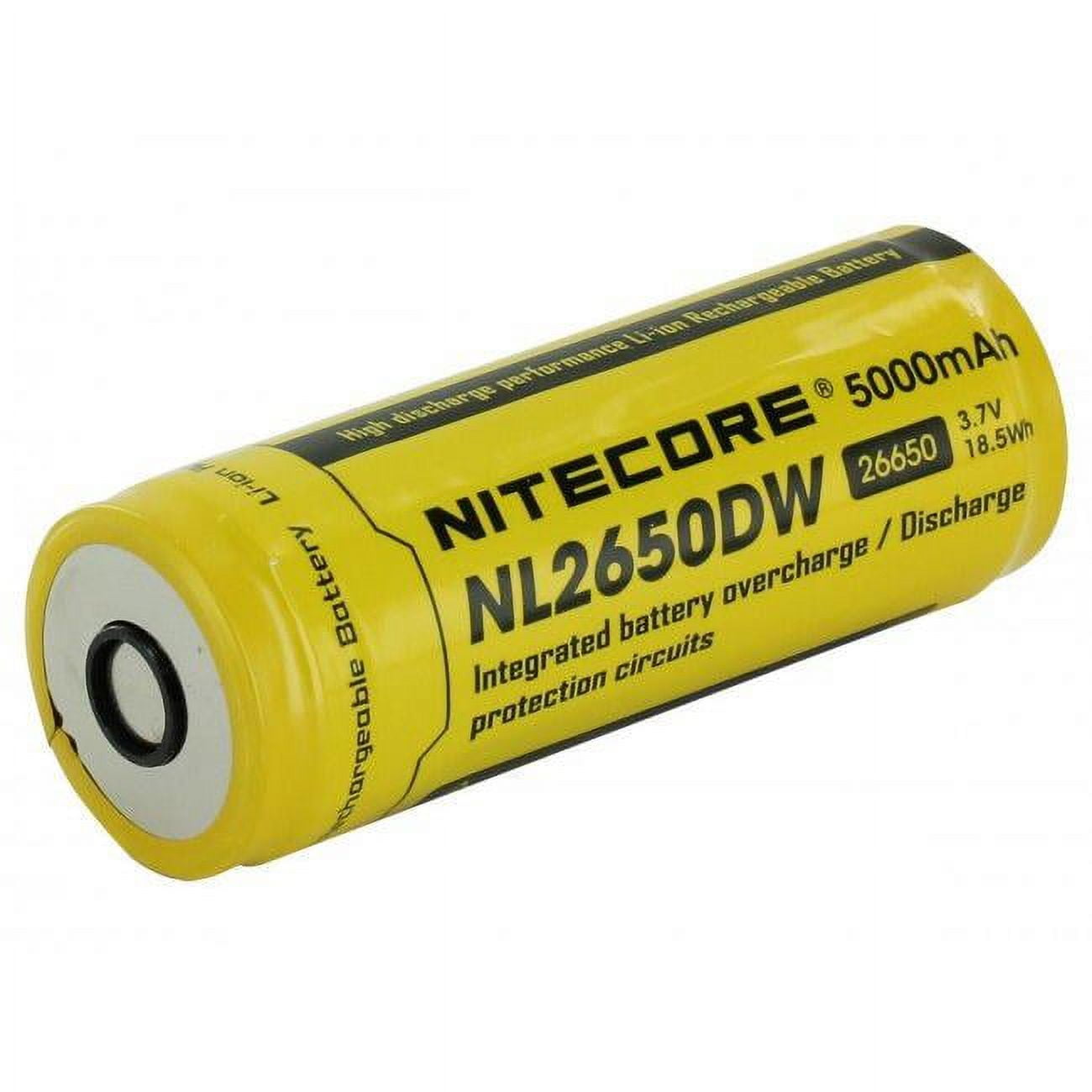 Nitecore NITECORE-NL2650DW 26650 5000 mAh 3.7V Protected Lithium-Ion -  Walmart.com