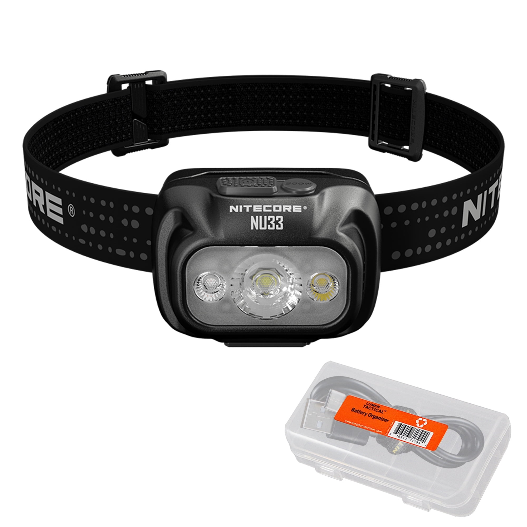 Nitecore NU33 700 Lumen LED Rechargeable Headlamp with White and Red Beams
