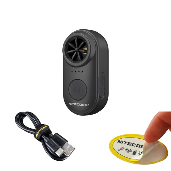 Nitecore NWE10 Electronic Outdoor Whistle (Black) + Nitecore Sticker