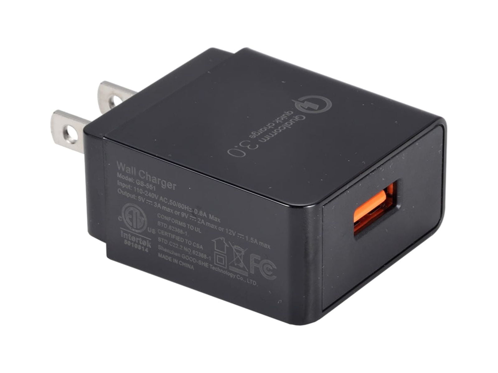 Nitecore Quick Charging 3.0 USB Charger Adapter, Black, 6952506493012