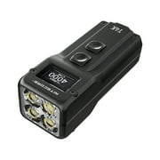 Nitecore T4K CREE XP-L2 V6 LEDs Ultra Bright EDC Flashlight, White, 4000 Lumens, Black, 6952506406524