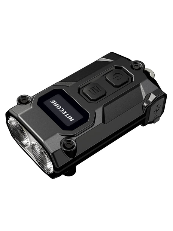 TINI 3 600 Lumen Multi-Color Rechargeable Keychain Flashlight (Black)