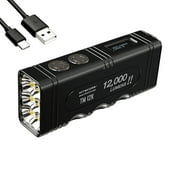 Nitecore TM12K CREE XHP50 LED Rechargeable Flashlight, 12,000 Lumen, Black, 6952