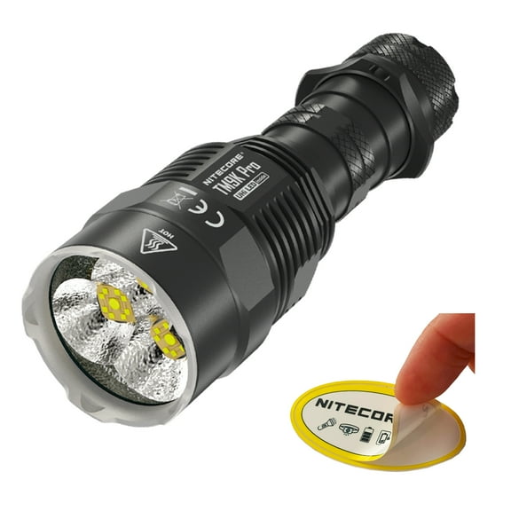 Nitecore TM9K Pro 9900 Lumen Fast Charging USB-C Flashlight + Nitecore Sticker