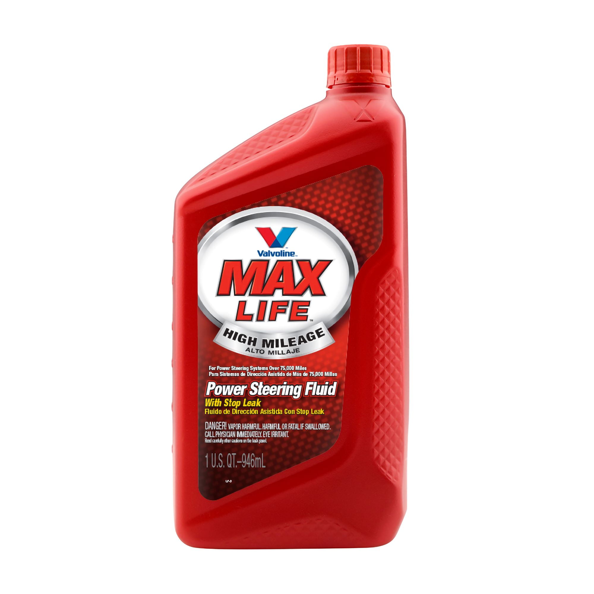 Valvoline MAXLIFE Power Steering Fluid + Stop Leak - 32 oz for High Mileage Systems