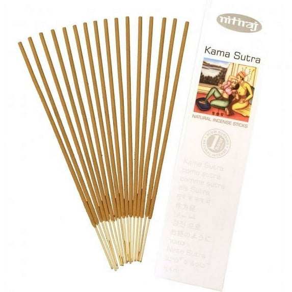 Nitiraj Platinum Natural Incense Sticks Slow Burning 1hr. 2Pack (Kama Sutra)