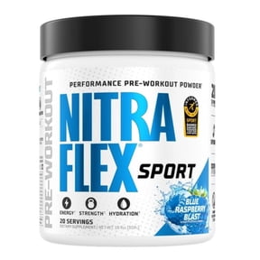 GAT SPORT NITRAFLEX SPORT, Blue Raspberry, 10.9 oz (20 Servings)
