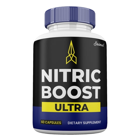 Nitric Boost Blood Flow Pills,  Male Supplement, 1 Month Supply (1 Pack)