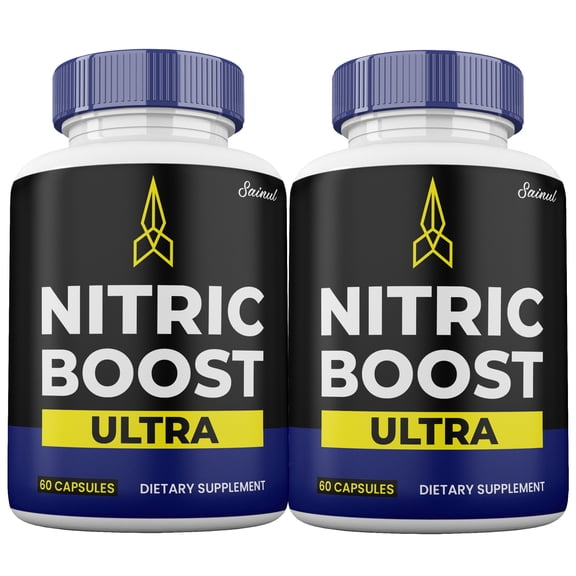 Nitric Boost Blood Flow Pills,  Male Supplement, 2 Month Supply (2 Pack)