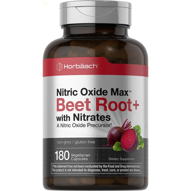 Nitric Oxide Beet Root Capsules with Nitrates 180 Count Nitric