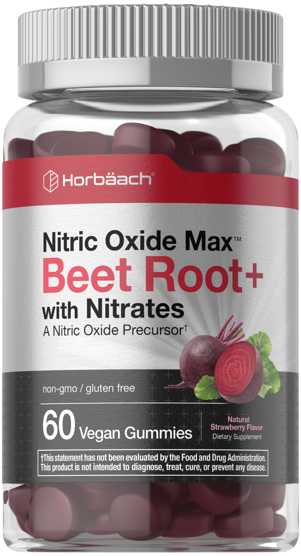 Nitric Oxide Beet Root Gummies 60 Count with Nitrates Natural