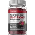 thumbnail image 1 of Nitric Oxide Beet Root Gummies | 60 Count | with Nitrates | Strawberry Flavor | by Horbaach, 1 of 8