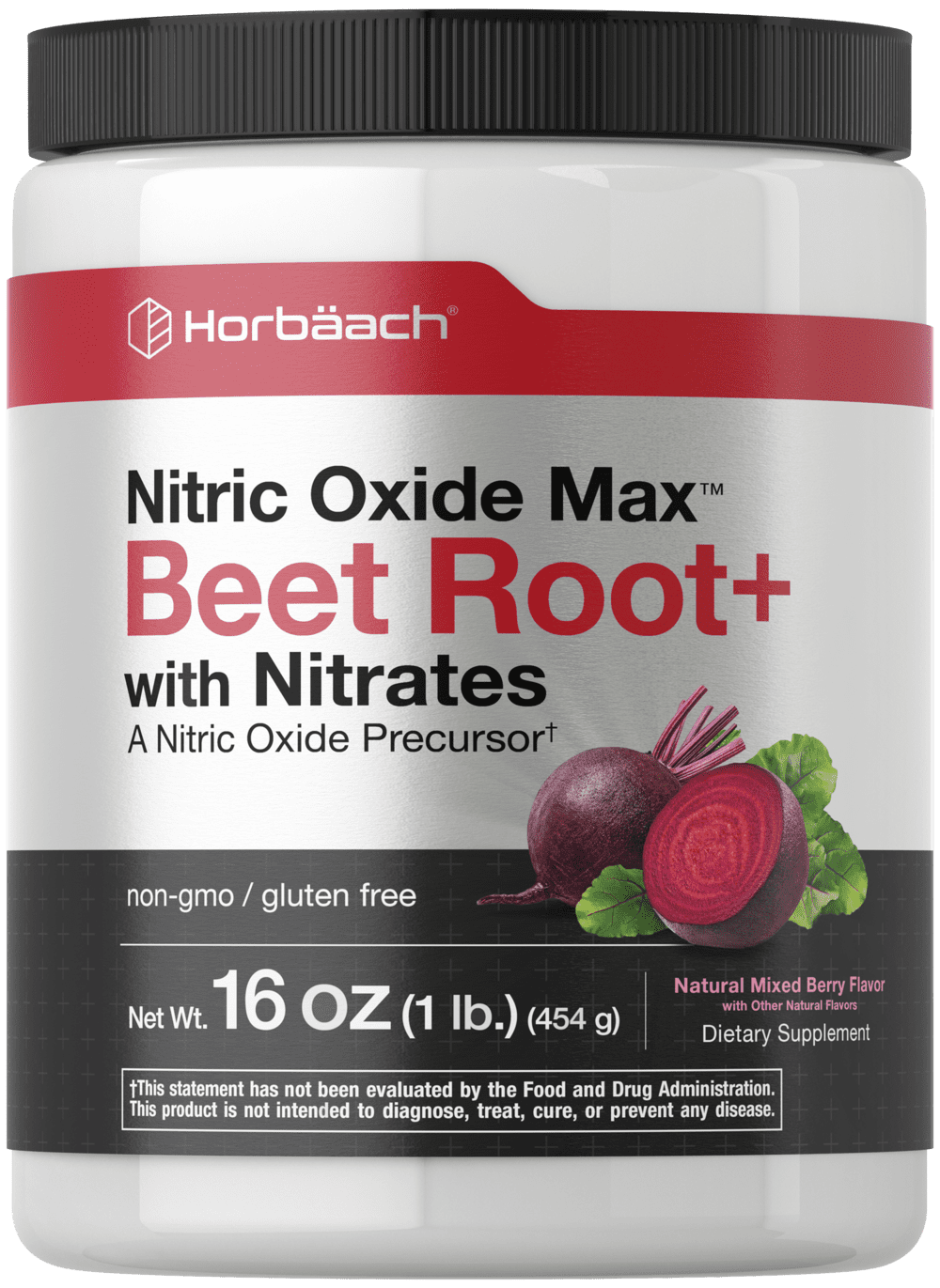 Nitric Oxide Beet Root Powder Supplement 16 oz (454g) Natural Mixed