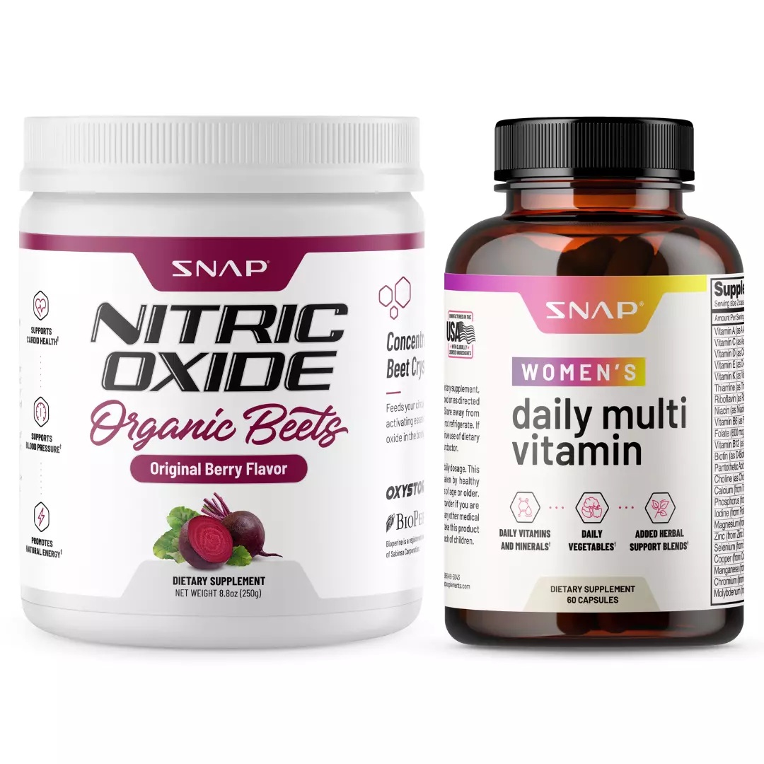 Nitric Oxide Beets + Women's Daily Multi Vitamins Blood Flow, General